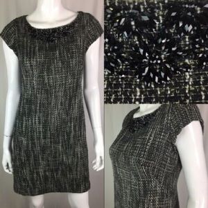 Banana Republic Tweed Dress with Jewel Neck